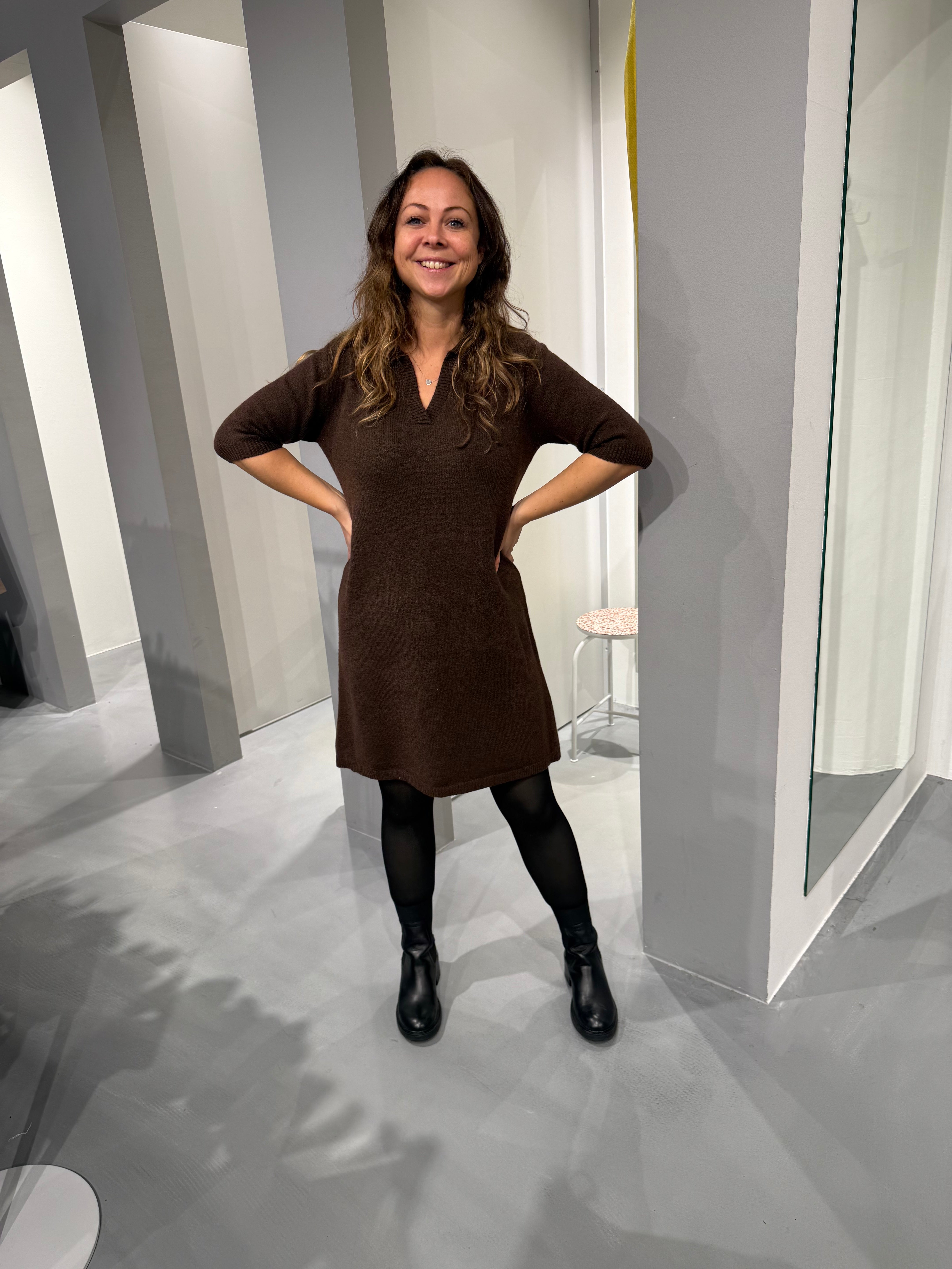 PCMALOU Short Dress - Chicory Coffee